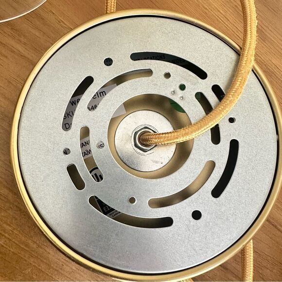 West Elm Antique Brass Pendant With Bell Pendant - Picture 6 of 9